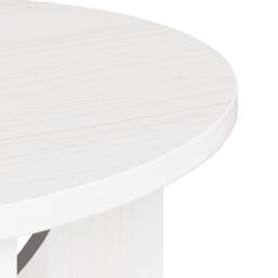 Berkfield Home Coffee Table White 50 x 50 x 35 cm Solid pine wood - thumbnail 9
