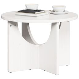 Berkfield Home Coffee Table White 50 x 50 x 35 cm Solid pine wood - thumbnail 3