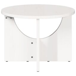 Berkfield Home Coffee Table White 50 x 50 x 35 cm Solid pine wood - thumbnail 6