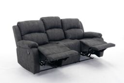 FURNITURE ONE 3 Seater Recliner Sofa, Manual Recliner Sofa 105 - 135 Degrees Recliner in Dark Grey - Size: 1 Pack - thumbnail 2