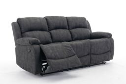 FURNITURE ONE 3 Seater Recliner Sofa, Manual Recliner Sofa 105 - 135 Degrees Recliner in Dark Grey - Size: 1 Pack - thumbnail 1