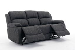 FURNITURE ONE 3 Seater Recliner Sofa, Manual Recliner Sofa 105 - 135 Degrees Recliner in Dark Grey - Size: 1 Pack - thumbnail 3