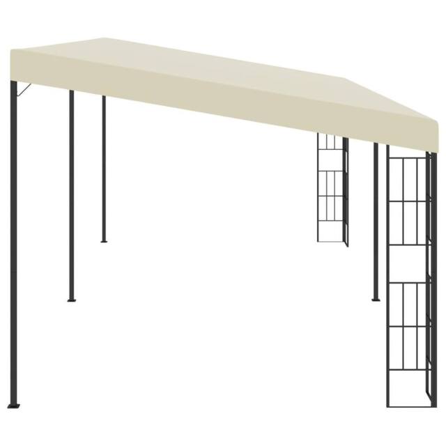 Berkfield Home Durable Wall-mounted Gazebo 3x6 m Cream Fabric in Beige - image 1