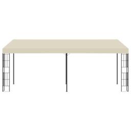 Berkfield Home Durable Wall-mounted Gazebo 3x6 m Cream Fabric in Beige - thumbnail 3