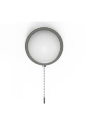 CGC Lighting 'Macie' Satin Nickel & White Opal Globe LED Rechargeable Magnetic USB Reading Bedside Wall Light Pull Cord Switch in Silver - thumbnail 4
