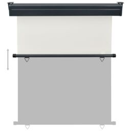 Berkfield Home Balcony Side Awning 140x250 cm Cream in Beige - thumbnail 5