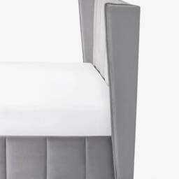 Cheshire Mountain Grey Velvet Upholstered Ottoman Storage Bed - King (150cm) - thumbnail 7