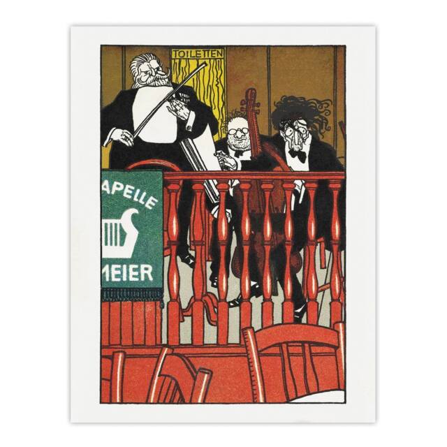 "Artery8 Salon Orchestra Meier Musicians Moriz Jung Wall Art Poster Print - Size: W18"" x H24""" - image 1