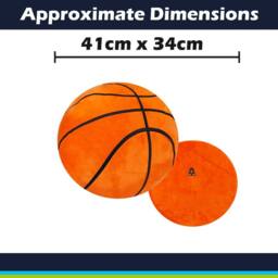 VFM e-Store Wall Decoration Plush Basketball Plush Gift 41cm x 34cm Orange X 1 - Size: 41 cm x 34 cm - thumbnail 2