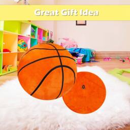 VFM e-Store Wall Decoration Plush Basketball Plush Gift 41cm x 34cm Orange X 1 - Size: 41 cm x 34 cm - thumbnail 3