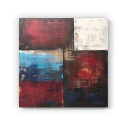 Warren Reed - Designer Rustic Harmony In Bold Colours Canvas - Size: w10 inch x h10 inch - thumbnail 2