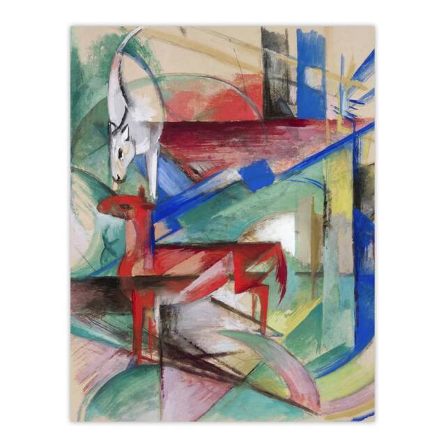 "Artery8 Landscape Animals Abstract Franz Marc Vintage Wall Art Print Poster - Size: W12"" x H16""" - image 1