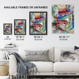"Artery8 Landscape Animals Abstract Franz Marc Vintage Wall Art Print Poster - Size: W12"" x H16""" - thumbnail 3