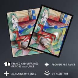 "Artery8 Landscape Animals Abstract Franz Marc Vintage Wall Art Print Poster - Size: W12"" x H16""" - thumbnail 2