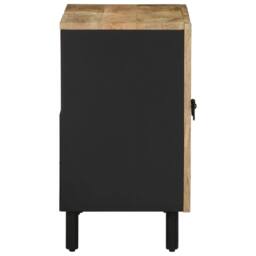 Berkfield Home Bathroom Sink Cabinet Black 62x33x58 cm Solid Wood Mango - Size: 62 x 33 x 58 cm - thumbnail 4