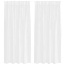 Berkfield Home Full Curtains with Curtains 2 pcs White 140 x 175 cm Polyester - thumbnail 3