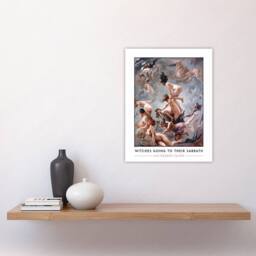 "Artery8 Luis Ricardo Falero Witches Going To Their Sabbath Wall Art Print in Grey - Size: W24"" x H32""" - thumbnail 4