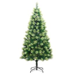Berkfield Home Beautiful Artificial Hinged Christmas Tree with Stand 180 cm in Green - thumbnail 3