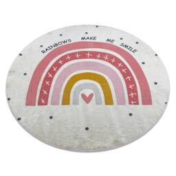 RugsX Bambino Rug in White - Size: 160 cm diameter - thumbnail 1