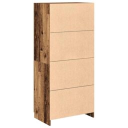 Berkfield Home Wardrobe Old Wood 80x52x180 cm Engineered Wood in Brown - Size: 80 x 52 x 180 cm - thumbnail 6