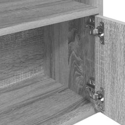 Berkfield Home Bookcase Grey Sonoma 31x24x127 cm Engineered Wood - Size: 31 x 24 x 127 cm - thumbnail 8