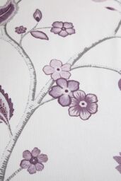 Dreams & Drapes 'Samira' Richly Illustrated Floral Print Duvet Cover Set in Plum - Size: King - thumbnail 3
