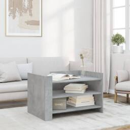 Berkfield Home Durable Coffee Table Concrete Grey 80x50x50 cm Engineered Wood - Size: 80 x 50 x 50 cm - thumbnail 2