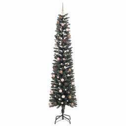 Berkfield Home Artificial Christmas Tree with 300 LEDs Green 58 x 58 x 240 cm - thumbnail 4