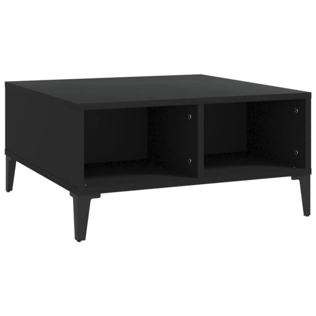 Berkfield Home Coffee Table Black 60x60x30 cm Engineered Wood - Size: 60 x 60 x 30 cm - image 1