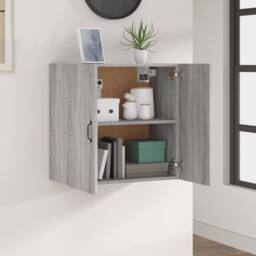 Berkfield Home Wall Cabinet Grey Sonoma 60x31x60 cm Engineered Wood - Size: 60 x 31 x 60 cm - thumbnail 8