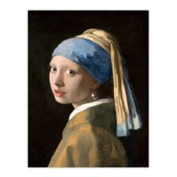 Artery8 Johannes Vermeer Framed Wall Art Print with a Pearl Earring in Black - Size: A4 - thumbnail 3