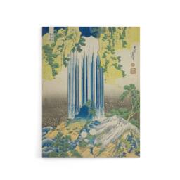 "Artery8 Yoro Waterfall In Mino Province Canvas Wall Art Print Hokusai in Green - Size: W18"" x H24""" - thumbnail 1