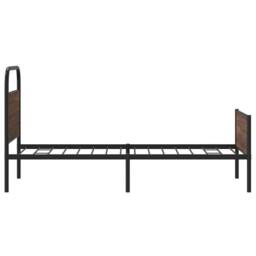 Berkfield Home Elegant Bed Frame without Mattress 100x190 cm Brown Oak Engineere - thumbnail 6