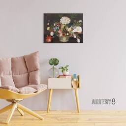"Artery8 Rubens Peale From Nature In The Garden Canvas Wall Art Print - Size: W18"" x H24""" - thumbnail 3