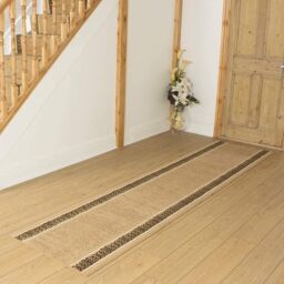 runrug Hallway Carpet Runner Rug - Soft & Comfy, 9mm - 'Tribal' in Beige - Size: 60 cm x 390 cm - thumbnail 6