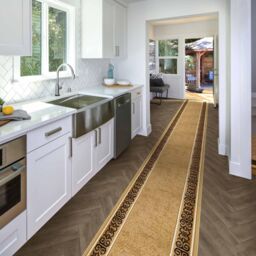 runrug Hallway Carpet Runner Rug - Soft & Comfy, 9mm - 'Tribal' in Beige - Size: 60 cm x 390 cm - thumbnail 4