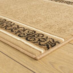 runrug Hallway Carpet Runner Rug - Soft & Comfy, 9mm - 'Tribal' in Beige - Size: 60 cm x 390 cm - thumbnail 2