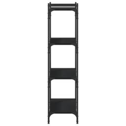 Berkfield Home Decorative Bookcase 4-Tier Black 80x30x120 cm Engineered Wood - Size: 80 x 30 x 120 cm - thumbnail 5
