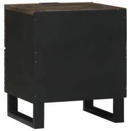 Berkfield Home Bedside Table with Drawer Walnut 40 x 33.5 x 46 cm in Brown - thumbnail 6