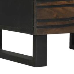 Berkfield Home Bedside Table with Drawer Walnut 40 x 33.5 x 46 cm in Brown - thumbnail 9