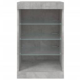 Berkfield Home Sideboard with LED Lights Concrete Grey 41x37x67 cm - Size: 41 x 37 x 67 cm - thumbnail 6