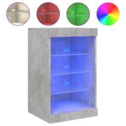 Berkfield Home Sideboard with LED Lights Concrete Grey 41x37x67 cm - Size: 41 x 37 x 67 cm - thumbnail 1