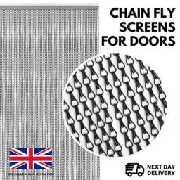 Novecrafto Aluminium Chain Door Curtain Tangle Free with Removable Links for Door in Black - thumbnail 2