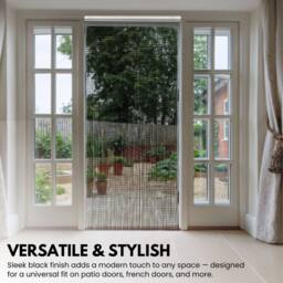 Novecrafto Aluminium Chain Door Curtain Tangle Free with Removable Links for Door in Black - thumbnail 9
