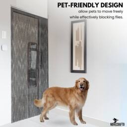Novecrafto Aluminium Chain Door Curtain Tangle Free with Removable Links for Door in Black - thumbnail 7