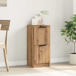 Berkfield Home Sideboard Artisan Oak 30x30x70 cm Engineered Wood in Brown - Size: 30 x 30 x 70 cm - thumbnail 3