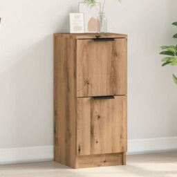 Berkfield Home Sideboard Artisan Oak 30x30x70 cm Engineered Wood in Brown - Size: 30 x 30 x 70 cm - thumbnail 4