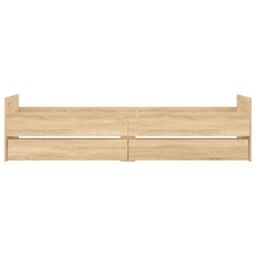Berkfield Home Bed Frame with Drawers Sonoma Oak 90x190 cm Single in Brown - thumbnail 6