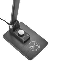 Wyld and Coco Desk Lamp Black Aluminium with Wireless Charger and Stepless Dimmer - thumbnail 6
