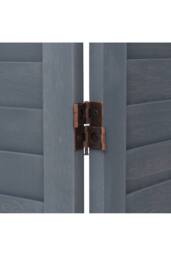 Living and Home H170*L240CM Folding Solid Wood Room Divider Privacy Screen for Home in Grey - thumbnail 4